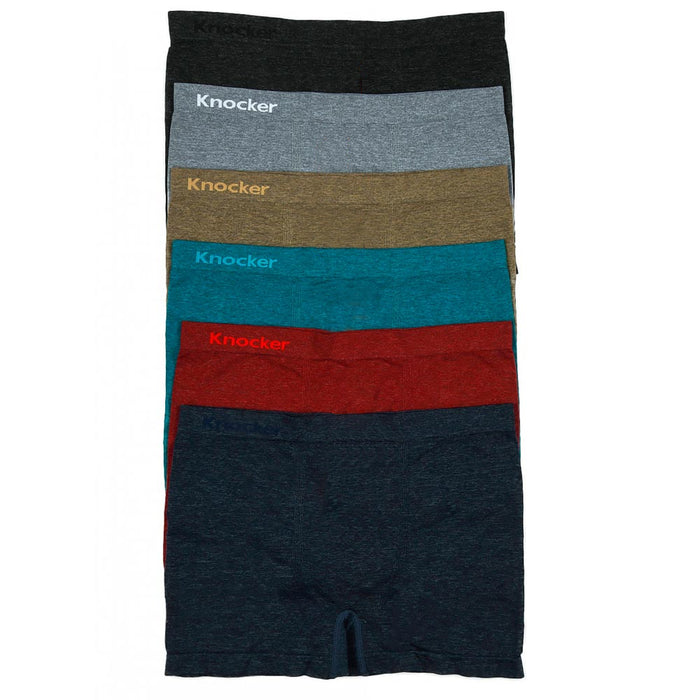 6 Pc Mens Seamless Boxers Briefs Underwear Athletic Underpants Knocker One Size
