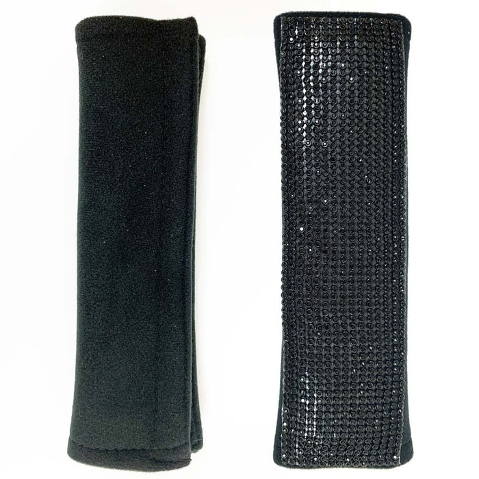 2 PCS Crystal Seat Belt Shoulder Pads Bling Cushion Cover Car Pillow Interior