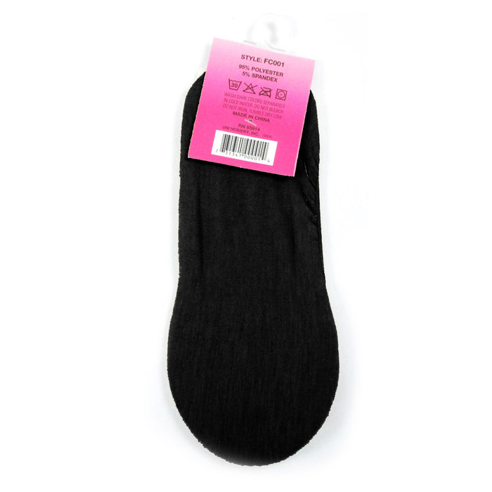 Lot Of 12 Pairs Womens Loafer Boat Foot Liners Covers Black Low Cut Size 9-11