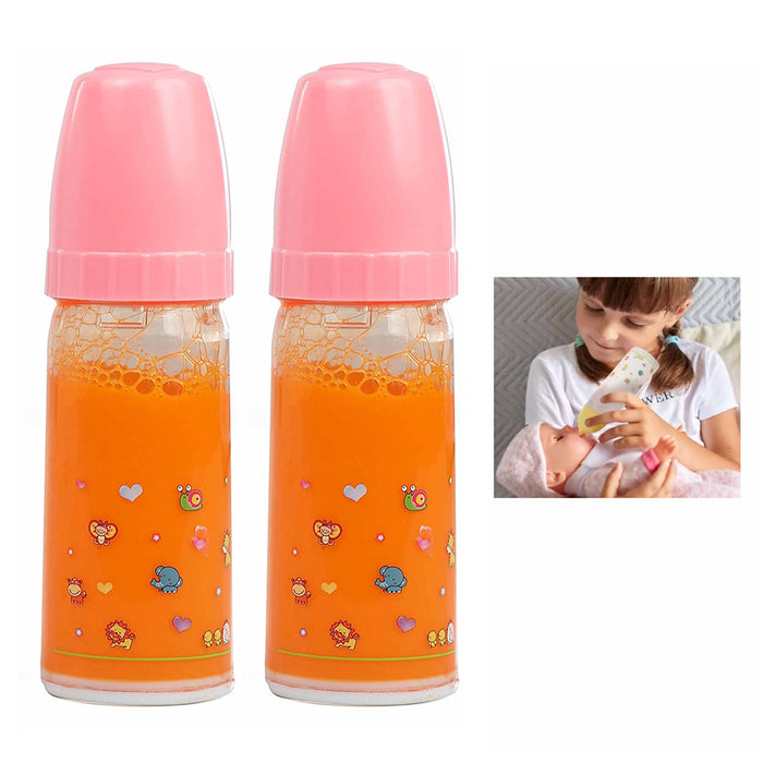 2 Large Baby Dolls Feeding Bottle Magic Set Disappearing Juice Pretend Play Toy