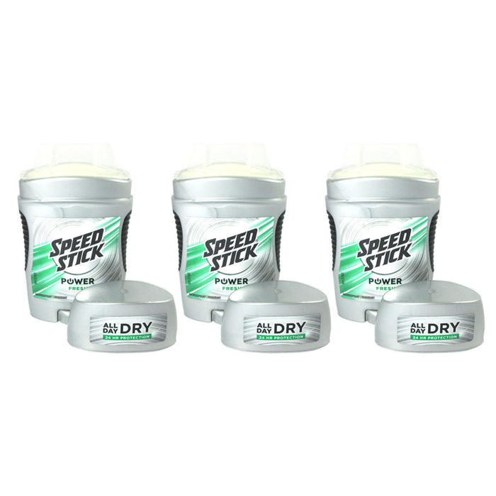 3 Speed Stick Men Deodorant Power Fresh Antiperspirant Sports 24 Hour Protection