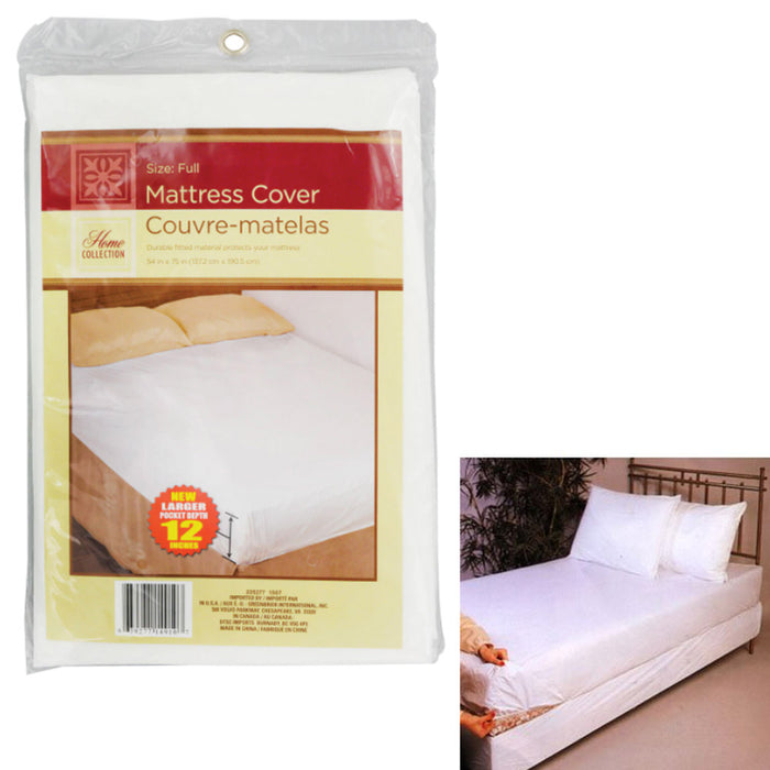 12X Full Size Mattress Pad Cover Protector Large Pocket 12" Waterproof Allergens