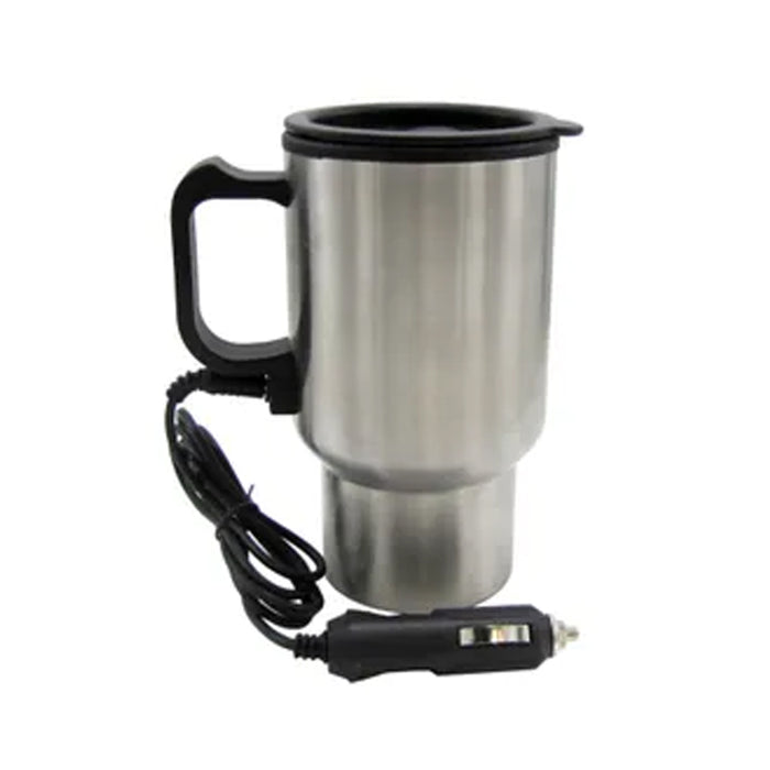 1 Travel Heated Mug Thermo Stainless Steel Insulated Coffee Portable Car Charger