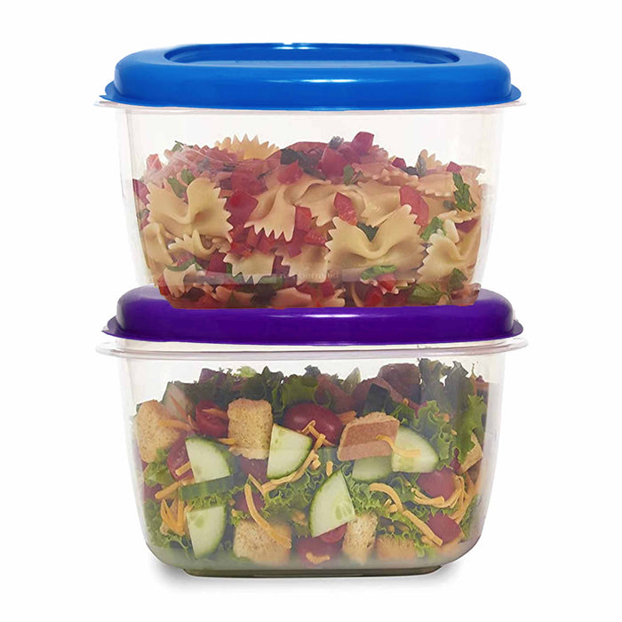 4 Pack Refrigerator Food Storage Large Container 5L BPA Free Plastic Freezer