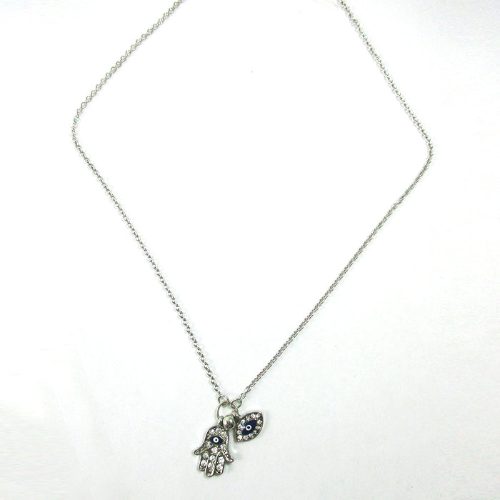 Hamsa Necklace Evil Eye Turkish Blue Eye Hand Pendant Lucky Protection Jewelry