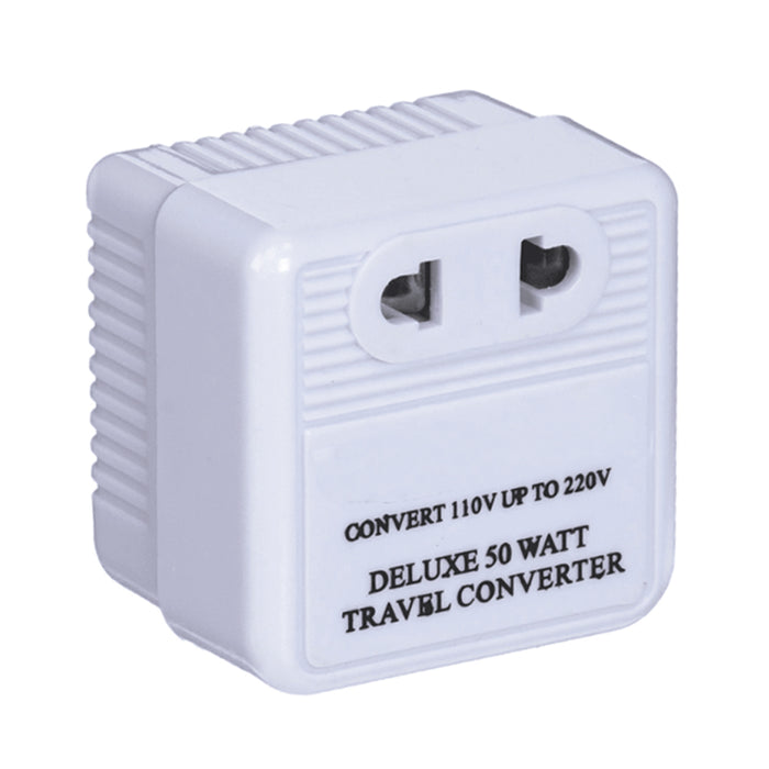 110V to 220V STEP UP VOLTAGE CONVERTER 50W TRANSFORMER US CHARGER PLUG ADAPTER !