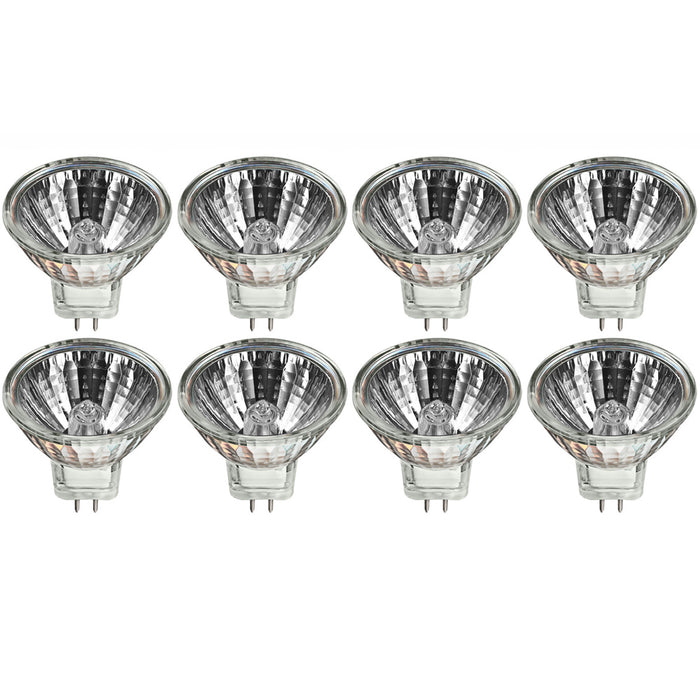 8 Pc 35W 12V Halogen Light Bulb MR11 Floodlight Bi-Pin Clear Wide Beam Lumens