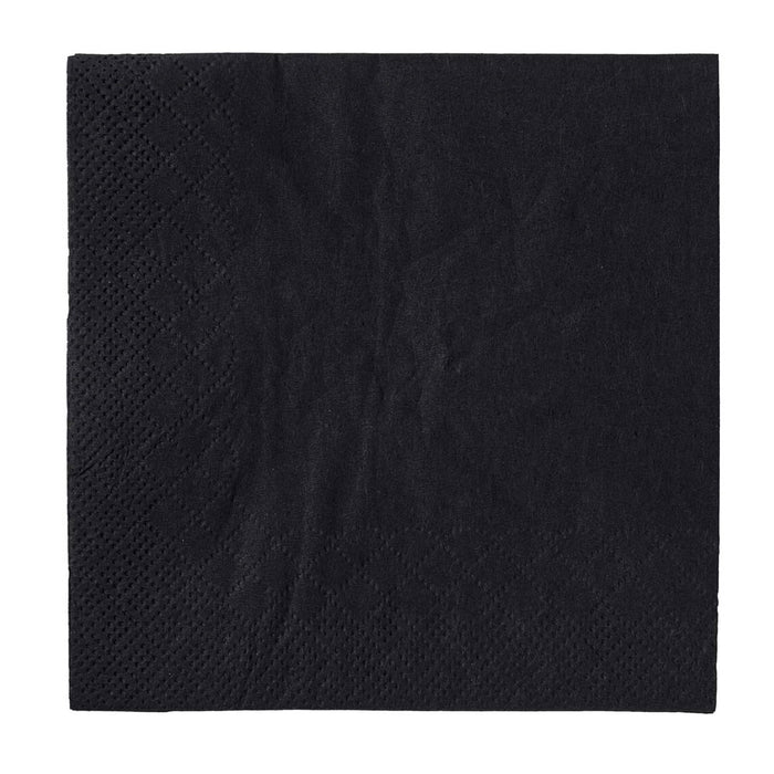 1200 Ct Bulk Black Paper Napkins 5.5" Beverage Cocktail Party Event Restaurant