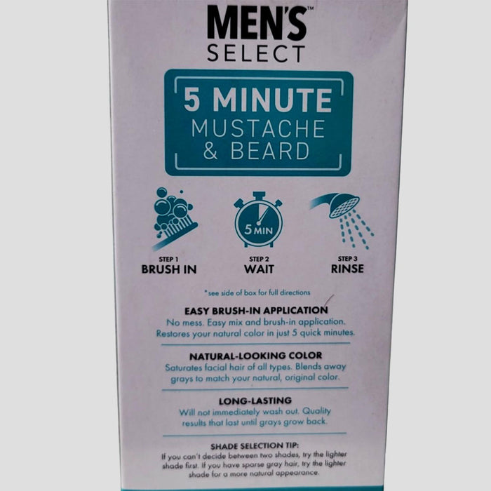 2 Packs Men's Black Hair Dye Mustache Beard 5 Minutes Permanent Brush In Color