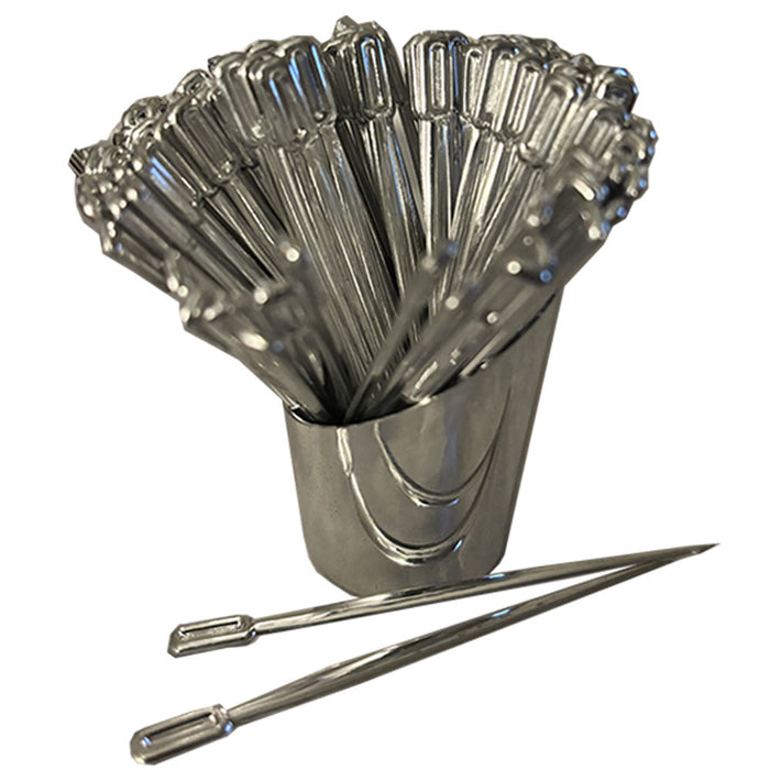 600 Silver Cocktail Picks Martini Olive Fruit Cheese Sample Appetizer Party 3.3"