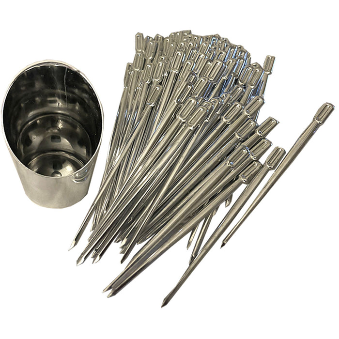 600 Silver Cocktail Picks Martini Olive Fruit Cheese Sample Appetizer Party 3.3"