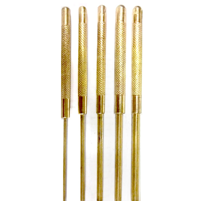 5 Pc Punch Set Brass Precision Roll Drift Pin Gunsmithing Steel Armorer Tool 8"
