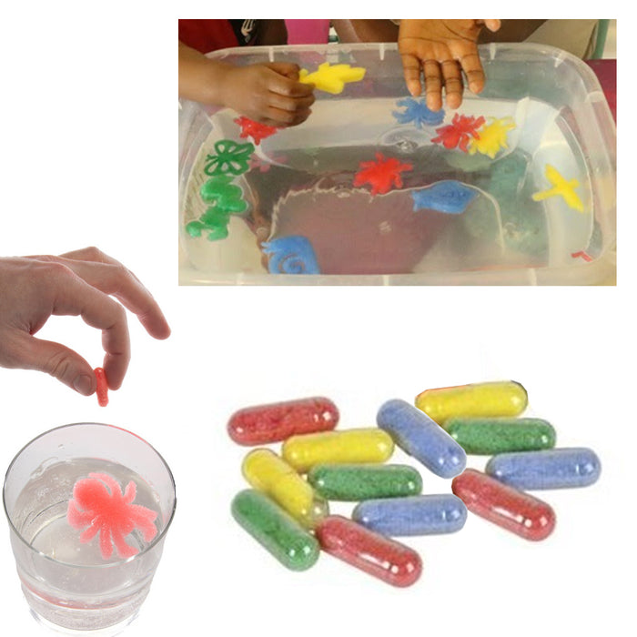 48 Pc Magic Grow Growing Animal Capsules Expanding Sponge Foam Toy 4 Packs