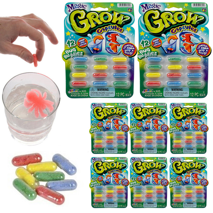 96 Pc Magic Grow Growing Animal Capsules Expanding Sponge Foam Toy 8 Packs