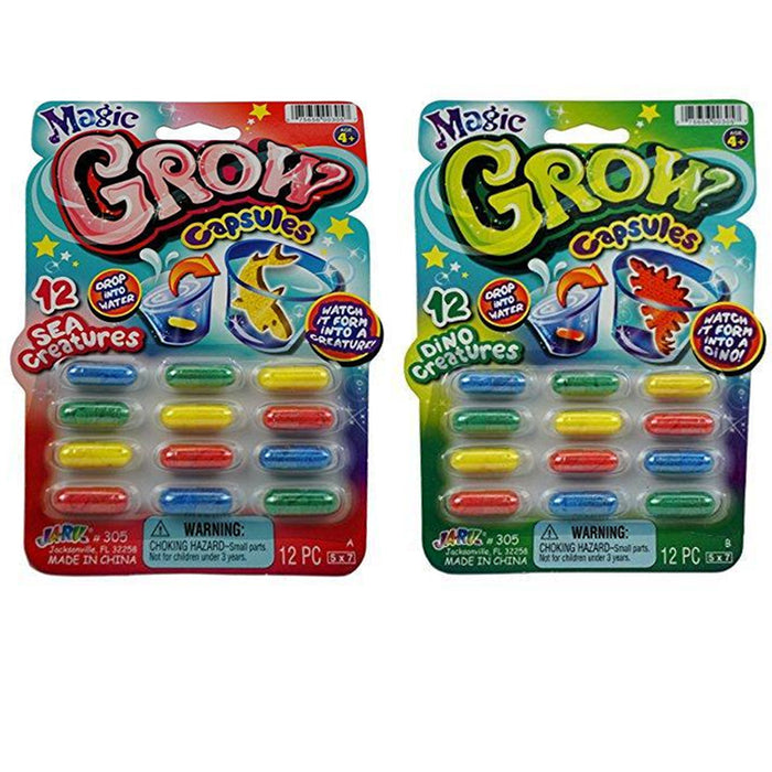 96 Pc Magic Grow Growing Animal Capsules Expanding Sponge Foam Toy 8 Packs
