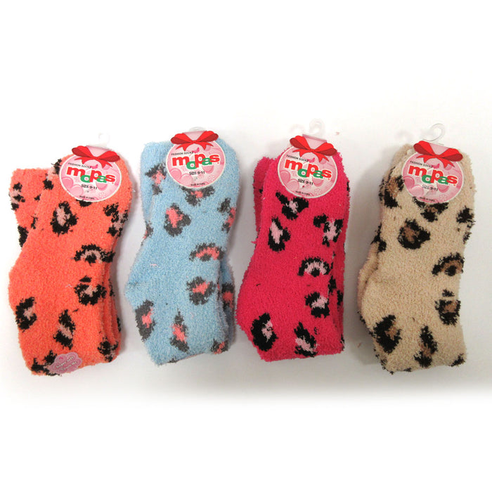 6 Pairs Women Girl Winter Socks Fuzzy Cozy Slipper Long Knee High Soft Warm 9-11
