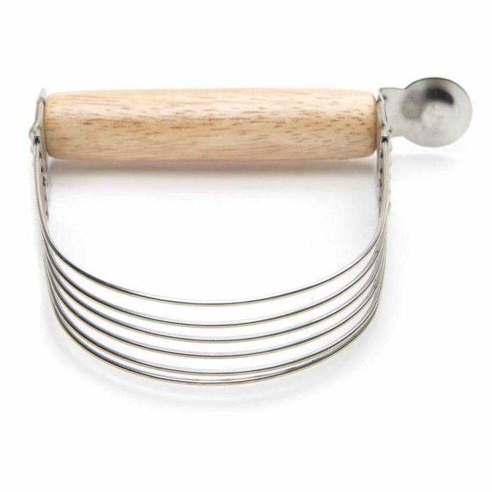 1 Stainless Steel Wooden Grip Pastry Blender Wire Dough Cutter Flour Mixer Cake