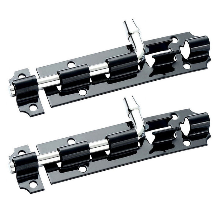 2 Pc Door Lock Barrel Bolt Slide Latch With Screws Gate Cabinet Home Security 4"