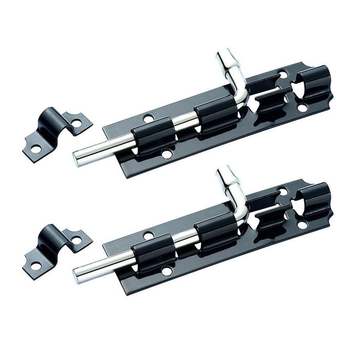 2 Pc Door Lock Barrel Bolt Slide Latch With Screws Gate Cabinet Home Security 4"