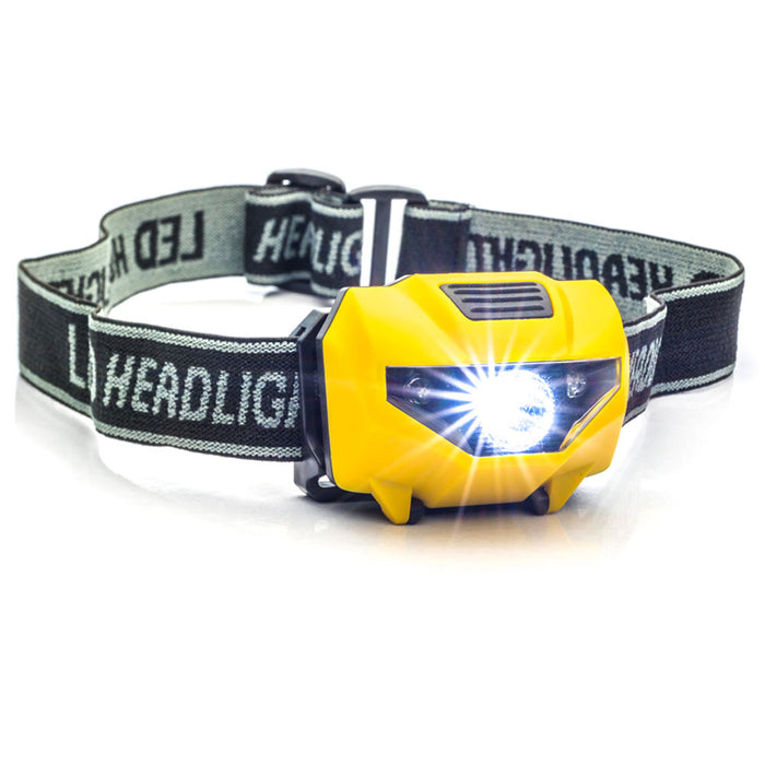 LED Headlamp Flashlight Camping Ride Running Head Torch Safety Battery Operated