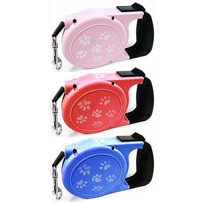 26Ft Auto Retractable Dog Leash Stop Lock Small Medium Big Pet Up To 66lb Train