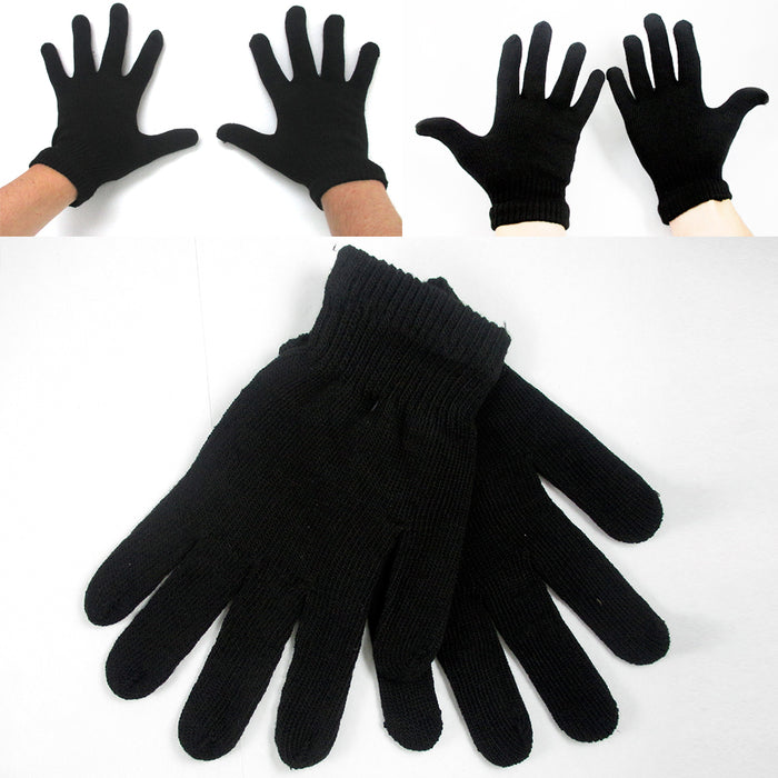 1 Pair Black Magic Gloves Hand Wrist Warmer Winter Cold Warm Soft Mittens New !