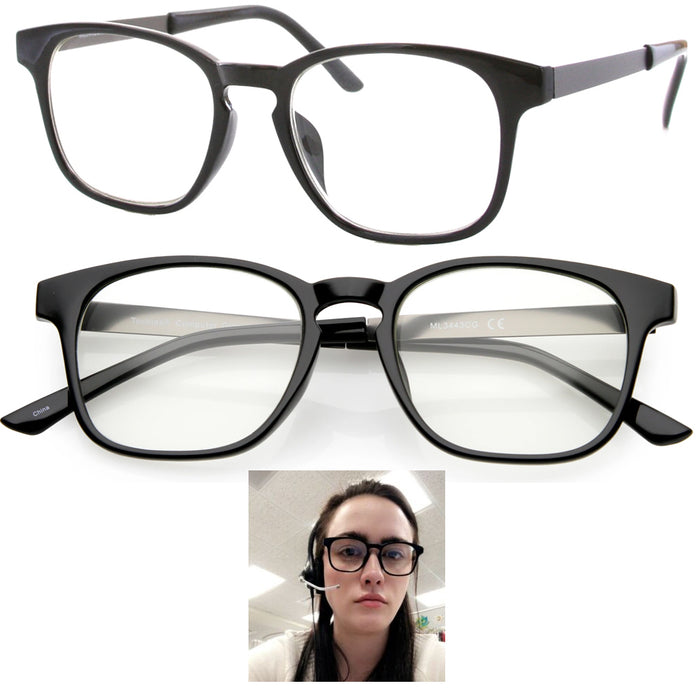 2 Pack Blue Light Blocking Computer Glasses Anti Eye Strain Gaming Eyewear for Men Women