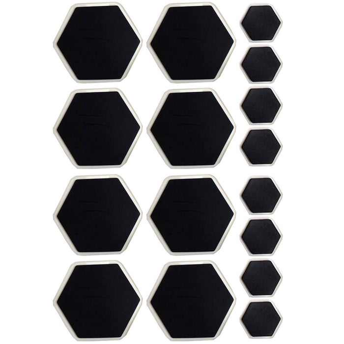 16 Pc Large and Small Furniture Sliders Glide 7" and 3.5" Floor Pads Carpet Wood