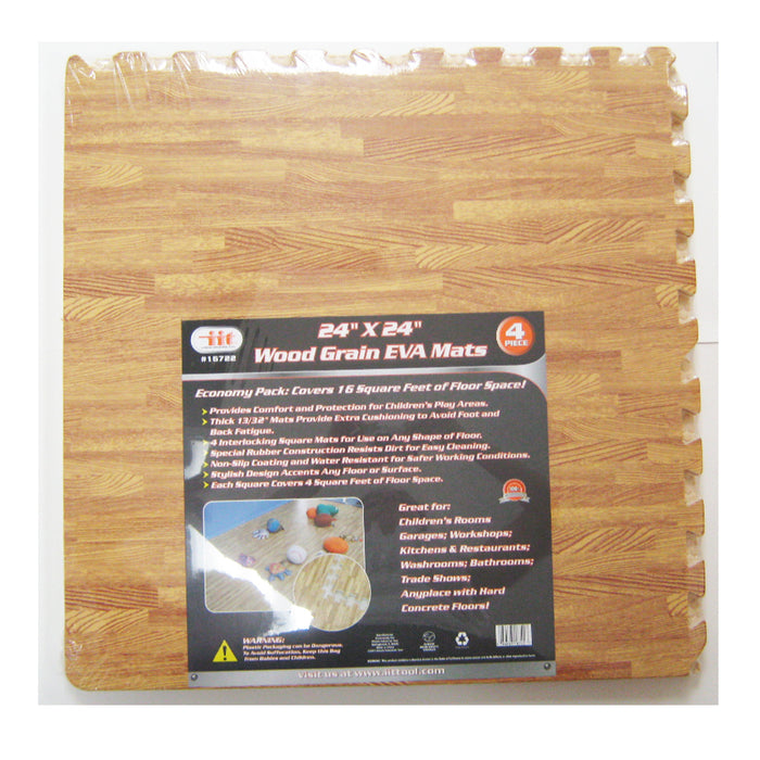 96 Sqft Interlocking Floor Mats Gym Flooring Soft Eva Foam Yoga Tile Wood Design