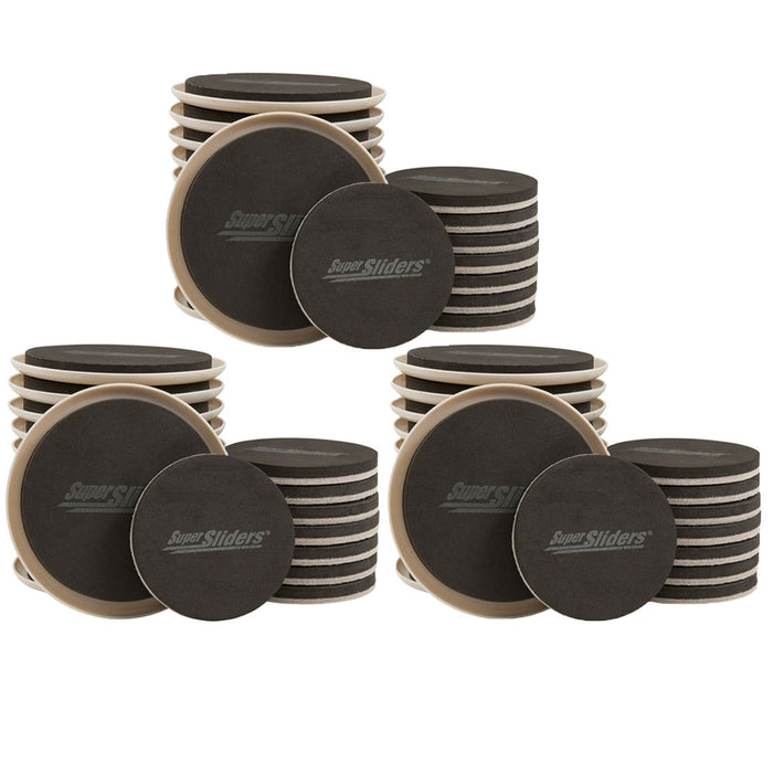 60 Pc Easy Furniture Mover Sliders Painters Moving Glides 3.5" & 5" Hauling Pads