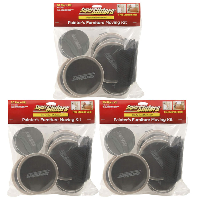 60 Pc Easy Furniture Mover Sliders Painters Moving Glides 3.5" & 5" Hauling Pads