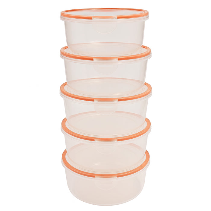 5pk Food Storage Containers BPA Free Airtight Lid Ideal Lunch Meal Prep Leftover