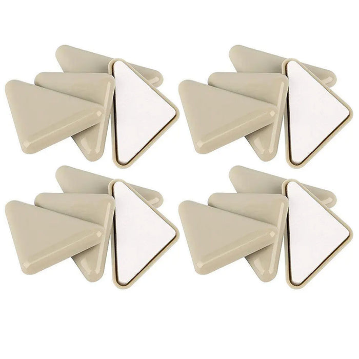 16 Pc Furniture Sliders Triangle Corner Angle Adhesive Move Appliances Glides 2"