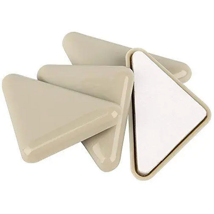 4 Pc Triangle Furniture Sliders Hard Glides Feet Movers 2" Pads Mat Carpet Floor