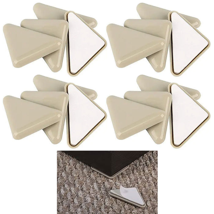 16 Pc Furniture Sliders Triangle Corner Angle Adhesive Move Appliances Glides 2"