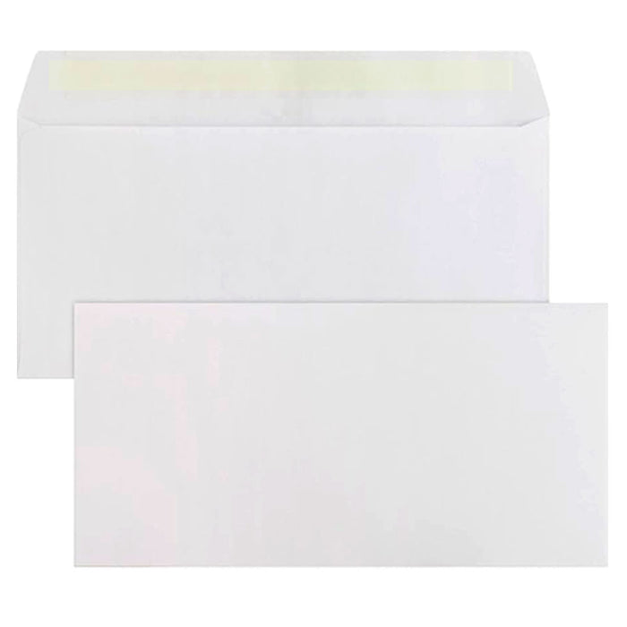 100 White No.6-3/4 Envelopes Gummed Letter Mailing Shipping 3-5/8 X 6-1/2 Inch