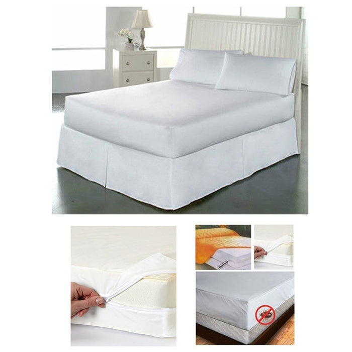 12 Pack Zippered Mattress Encasement Waterproof & Bed Bug Proof King Size 8" Fit