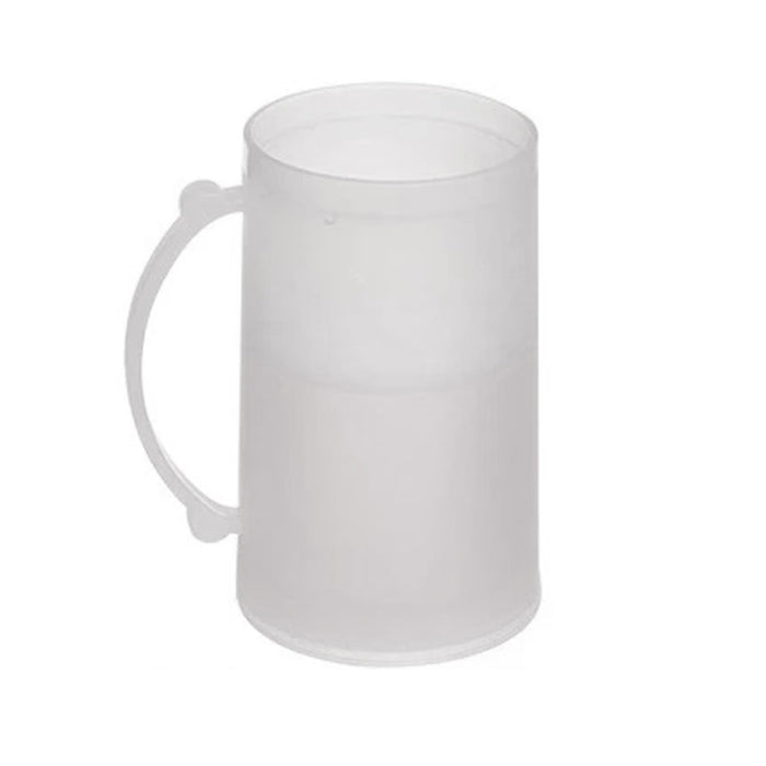 2 Frosty Freezer Mug 14 Oz Ice Beverage Cooling Beer Plastic Drink Cup Cold Soda