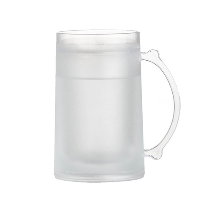 12 PC Frosty Freezer Mug Plastic Drink Cup Cold 14 Oz Ice Beverage Cooling Beer