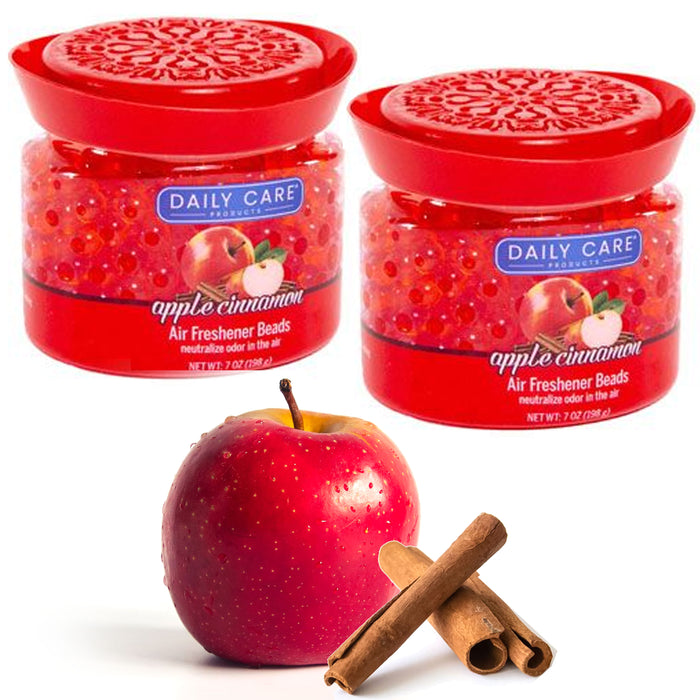 2 Air Odor Eliminator Apple Cinnamon Scent Gel Beads Pearl Freshener Scented 7oz