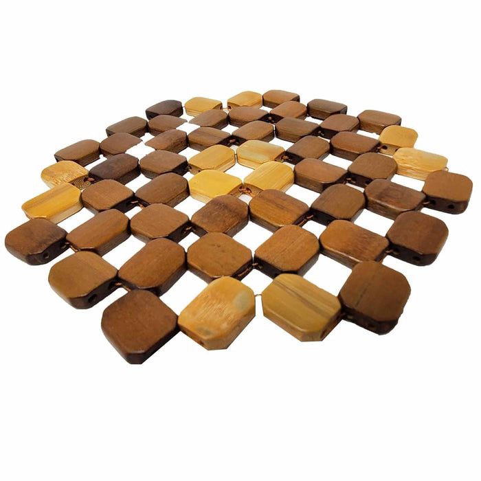 3 Pc Kitchen Mat Bamboo Trivet Hot Pad Pot Pan Holder Stove Oven Heat Resistant