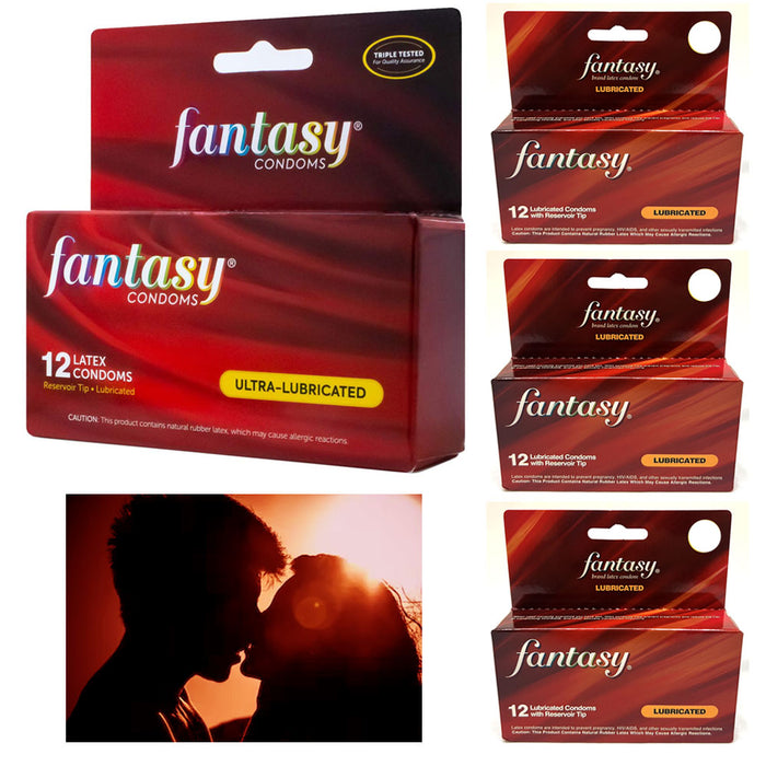 48 Ct Lubricated Latex Condoms Fantasy Protection Ultra Lube Contraceptive