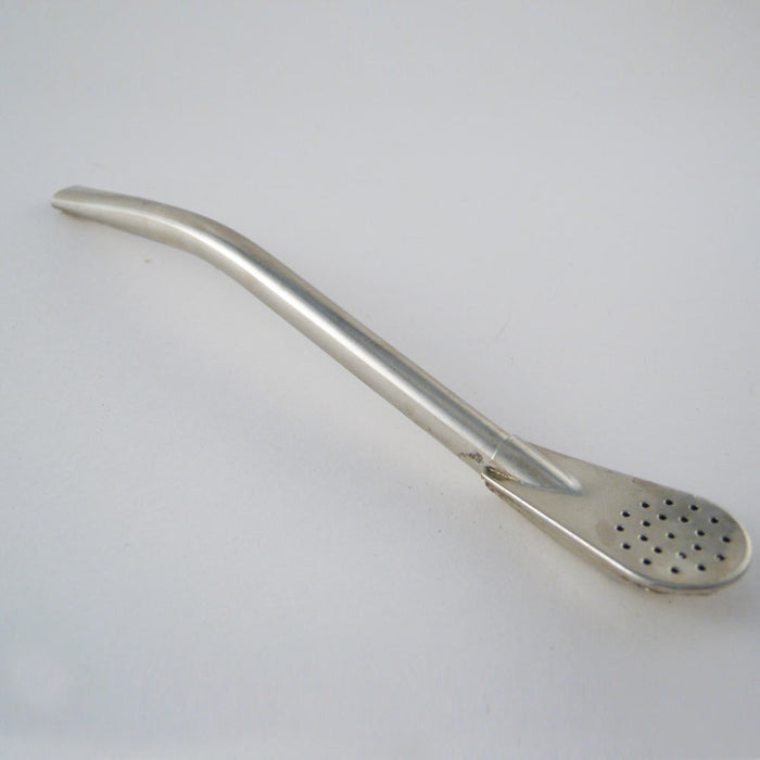Bombilla Mate Metal Silver Yerba Tea Gourd Drinking Straw Filtered Argentina M32