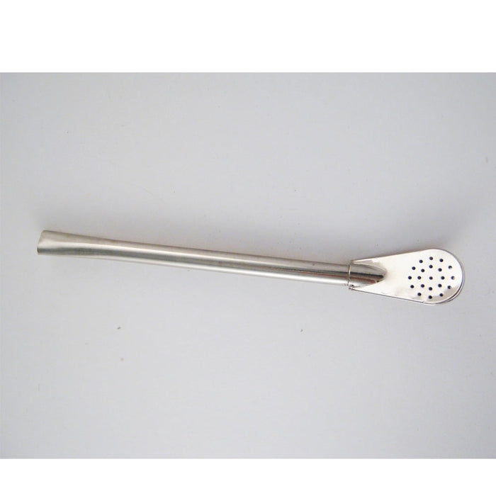 Bombilla Mate Metal Silver Yerba Tea Gourd Drinking Straw Filtered Argentina M32
