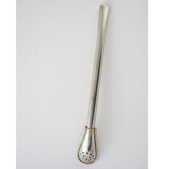 Bombilla Mate Metal Silver Yerba Tea Gourd Drinking Straw Filtered Argentina M32