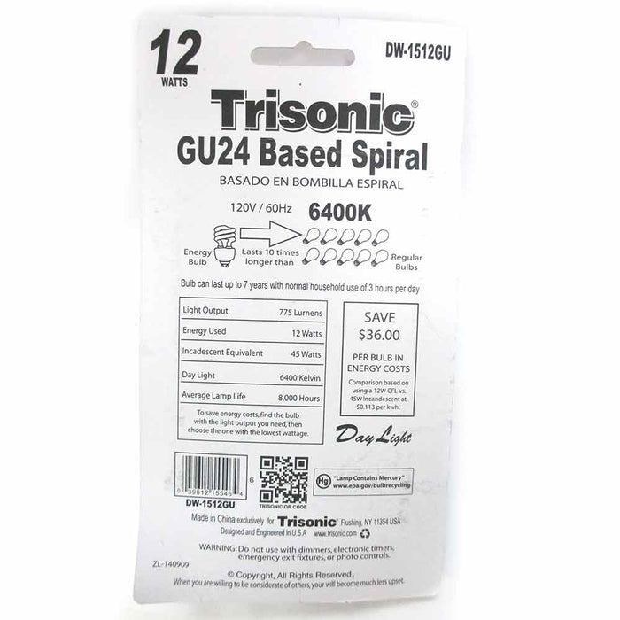 12 Pack Mini Spiral GU24 Base Soft White 12W Light Bulb 45W Replacement Daylight
