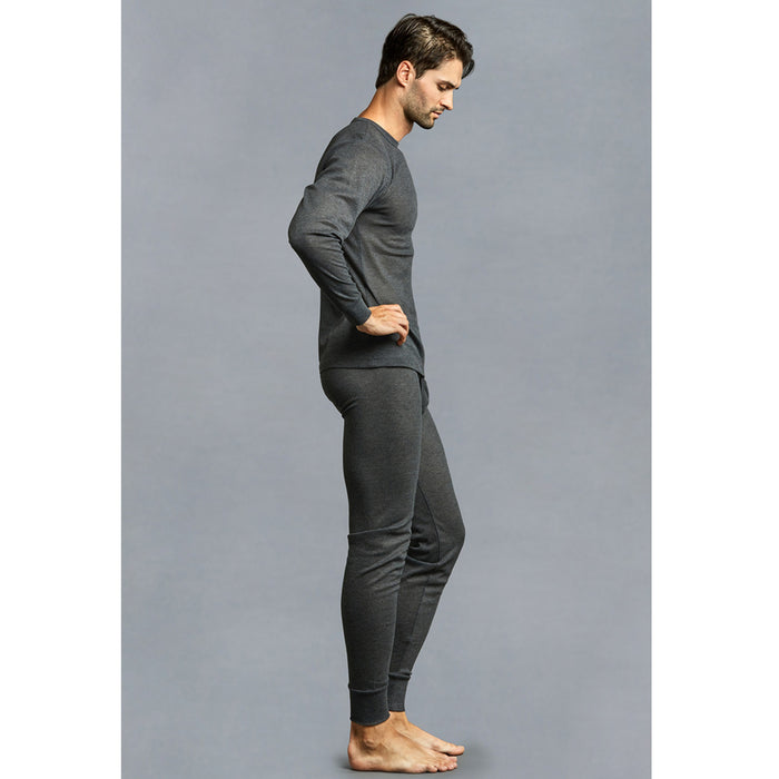 Thermal Underwear Men Long Shirt Pants Base Layer Leggings Bottoms Cold Grey 2XL