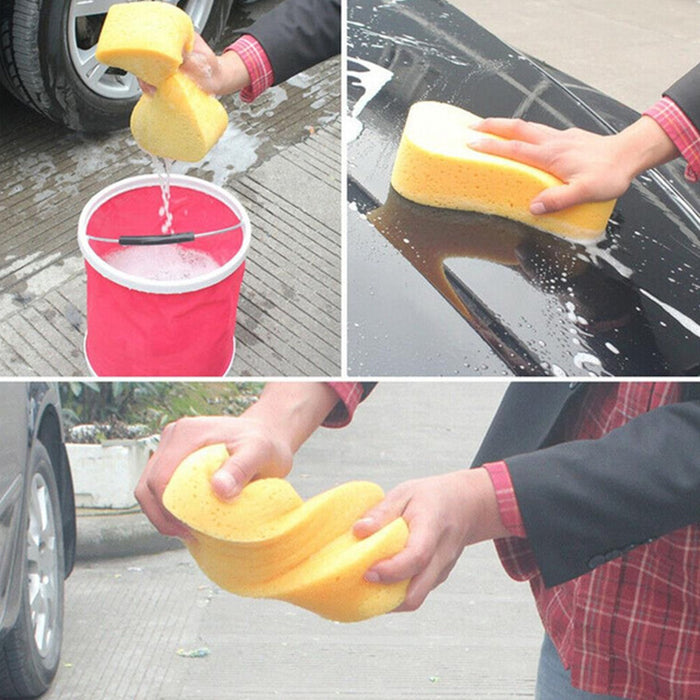 2 Large Car Wash Foam Sponges Extra Absorbent Expanding Compress Auto Cleaning