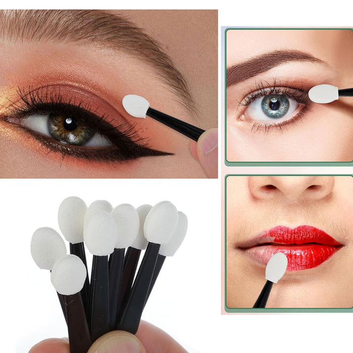 40 Pc Eyeshadow Applicators Disposable Soft Sponge Brush Tip Makeup Eye Lip Tool