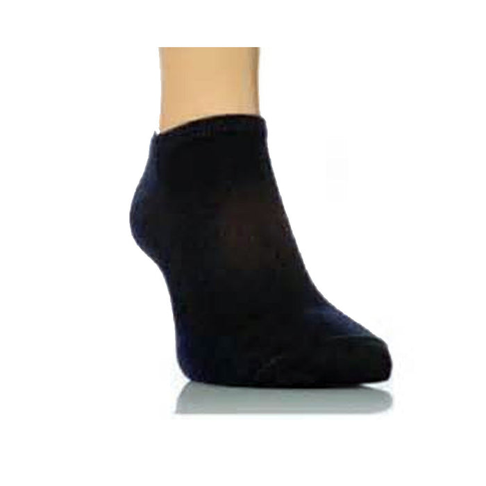 12 Pairs Ankle Socks Mens Women Low Cut Crew Sport Spandex Size 10-13 Black